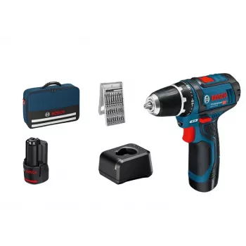 Parafusadeira sem fio Bosch GSR 12V-15 Professional, 1300 RPM, preto, azul