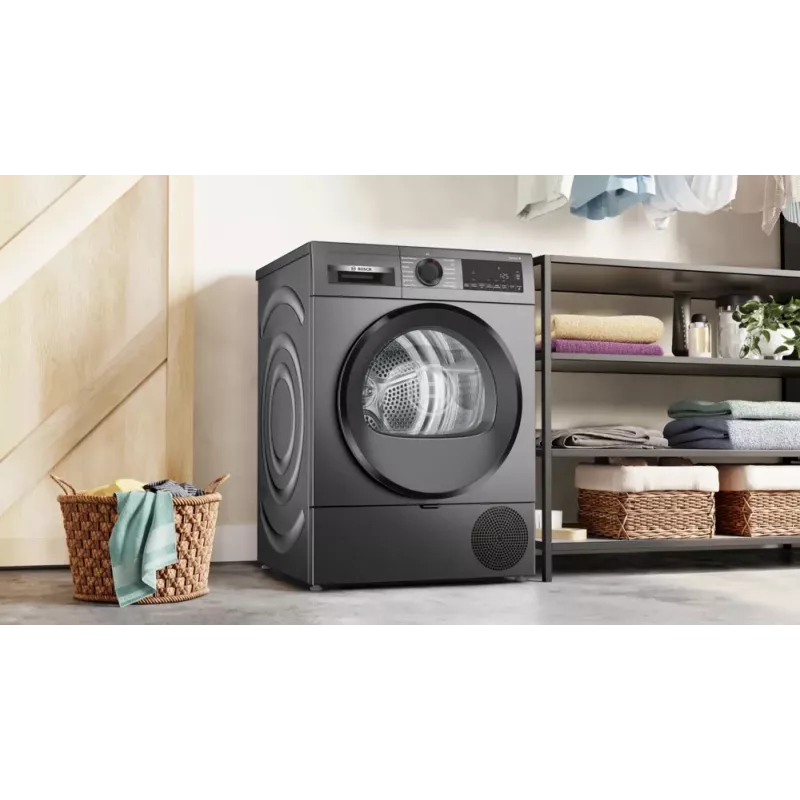 Máquina de secar roupa com bomba de calor Bosch Serie 6 WQG243DR10 Independente Carga frontal 9 kg cinzento