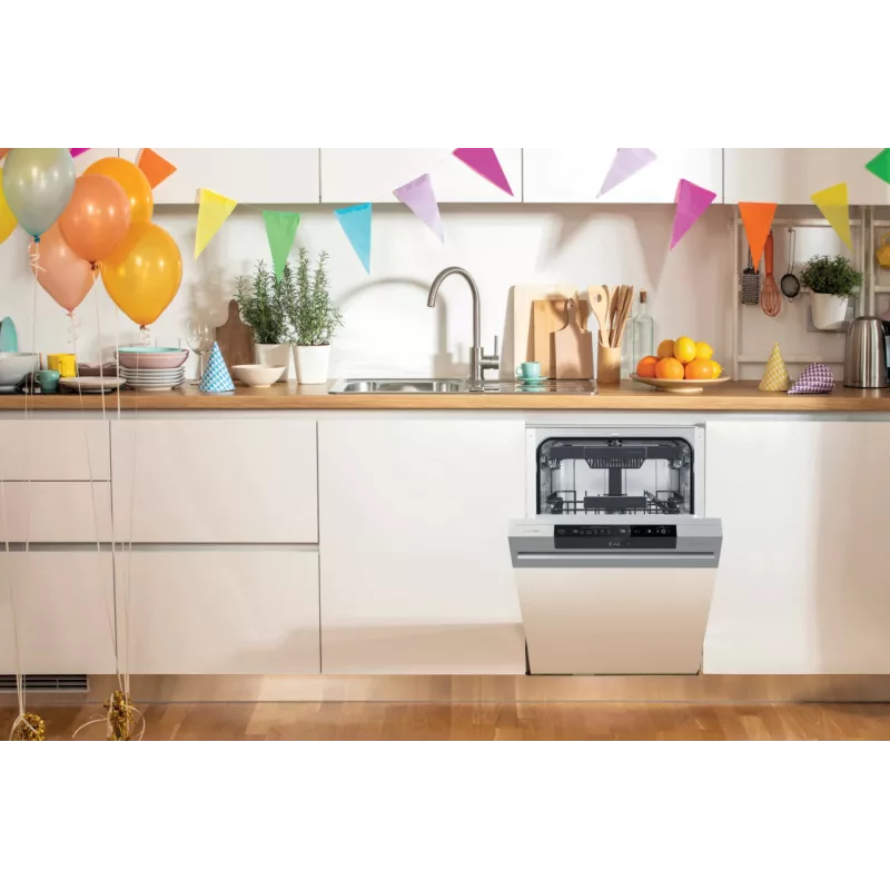 Máquina de lavar loiça semi-integrada Gorenje GI 561 D 10 S EB — 11 conjuntos de louça, Slimline 45 cm, 45 dB, 9 L/ciclo