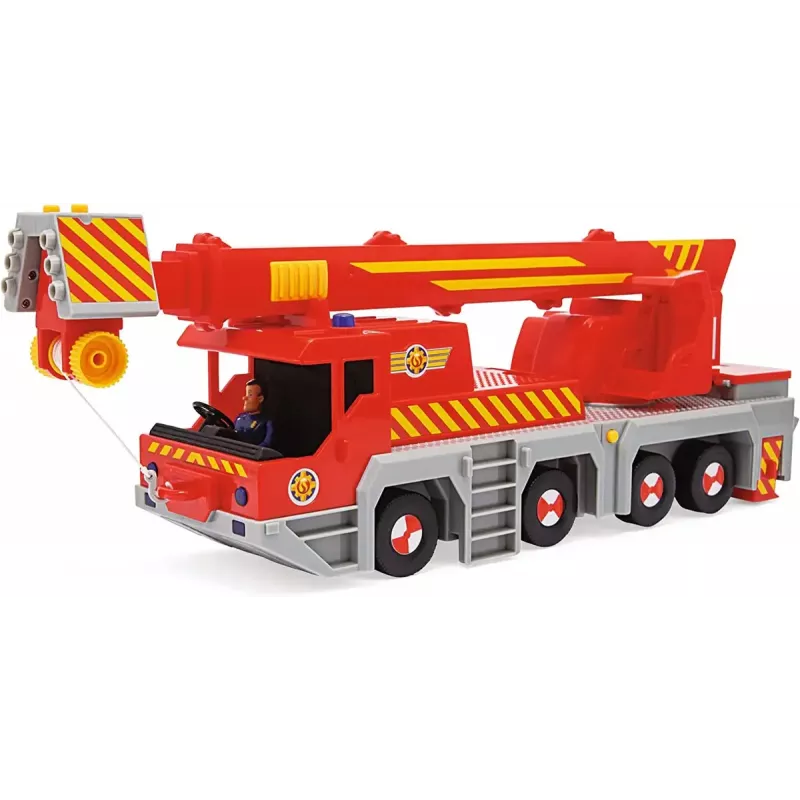 Veículo de resgate com grua de brinquedo Simba‑Dickie Fireman Sam 2-em-1 (vermelho/amarelo)