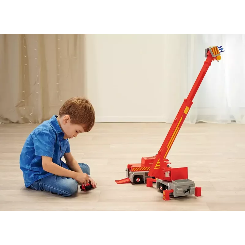 Veículo de resgate com grua de brinquedo Simba‑Dickie Fireman Sam 2-em-1 (vermelho/amarelo)