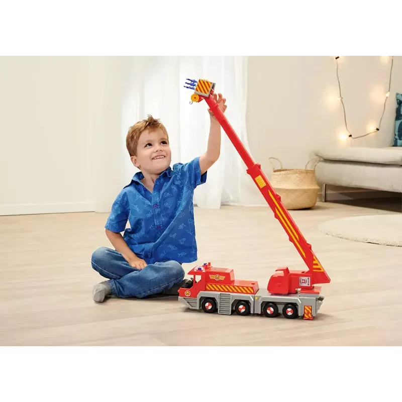 Veículo de resgate com grua de brinquedo Simba‑Dickie Fireman Sam 2-em-1 (vermelho/amarelo)