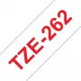Fita laminada Brother 36mm, vermelho sobre branco, TZe, transferência térmica, China, 5 ano(s), Brother