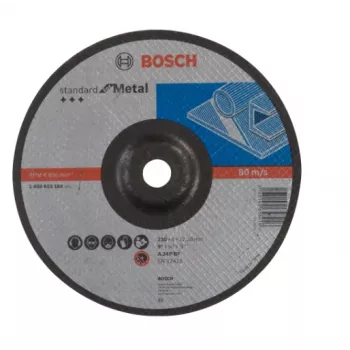 Bosch Standard for Metal A 24 P BF disco de desbaste, 230 mm, de centro rebaixado (2608603184)