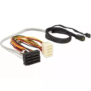 Cabo SAS DeLOCK 83390 0,5 m multicolor