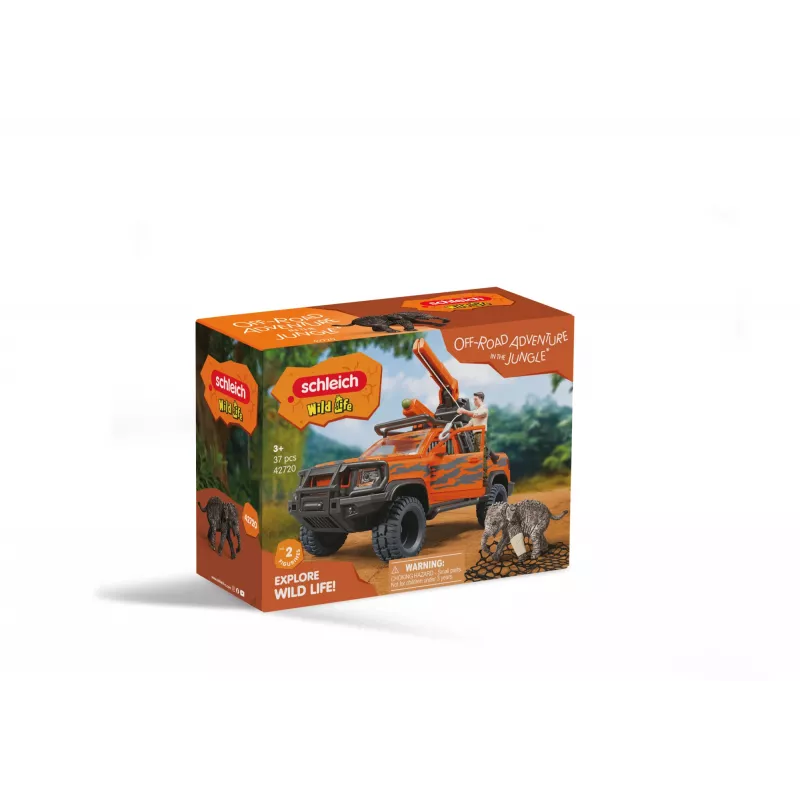 Conjunto de brincar Schleich Aventura todo-o-terreno na selva — tema selva, figuras de plástico, idades 3–8