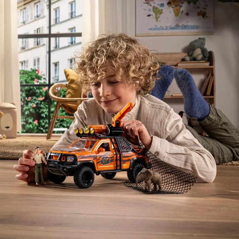 Conjunto de brincar Schleich Aventura todo-o-terreno na selva — tema selva, figuras de plástico, idades 3–8
