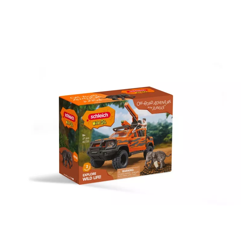 Conjunto de brincar Schleich Aventura todo-o-terreno na selva — tema selva, figuras de plástico, idades 3–8