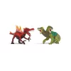 Conjunto de figuras Schleich Eldrador Creatures Dinossauro de fogo vs. lagarto da selva, modelo 70834