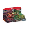 Conjunto de figuras Schleich Eldrador Creatures Dinossauro de fogo vs. lagarto da selva, modelo 70834