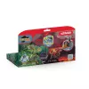 Conjunto de figuras Schleich Eldrador Creatures Dinossauro de fogo vs. lagarto da selva, modelo 70834