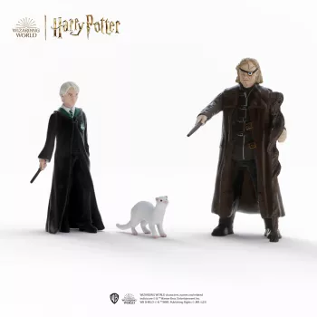 Conjunto de figuras Schleich Wizarding World: Mad-Eye Moody e Draco Malfoy com furão
