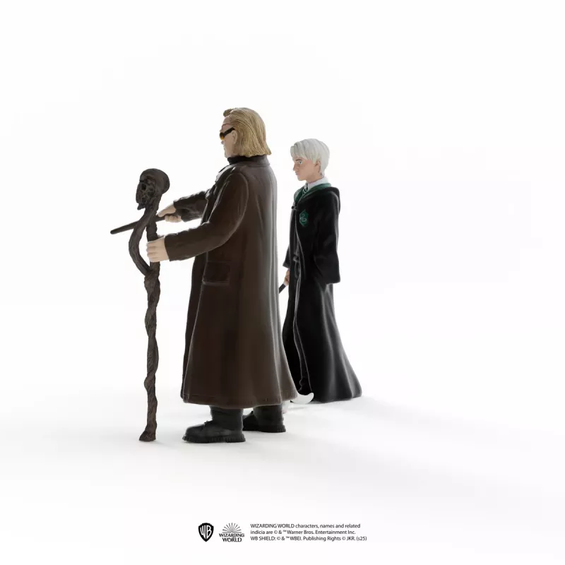 Conjunto de figuras Schleich Wizarding World: Mad-Eye Moody e Draco Malfoy com furão