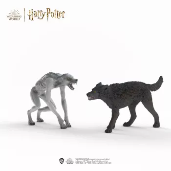 Conjunto de brincar Schleich Wizarding World Harry Potter Lobisomem vs. Animagus figuras, figuras de coleção