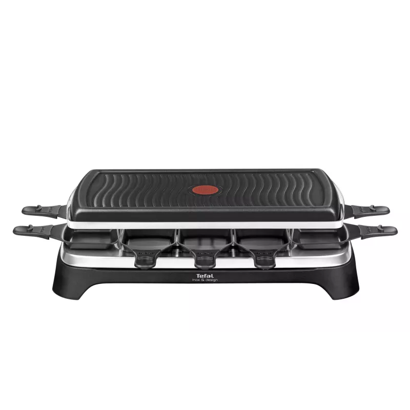 Grelhador de raclette Tefal RE4588 10 pessoas 1350 W preto, aço inoxidável