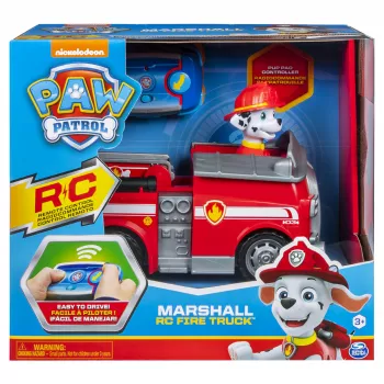 PAW Patrol, Marshall carro de bombeiros telecomandado com direção de 2 vias, para crianças a partir dos 3 anos