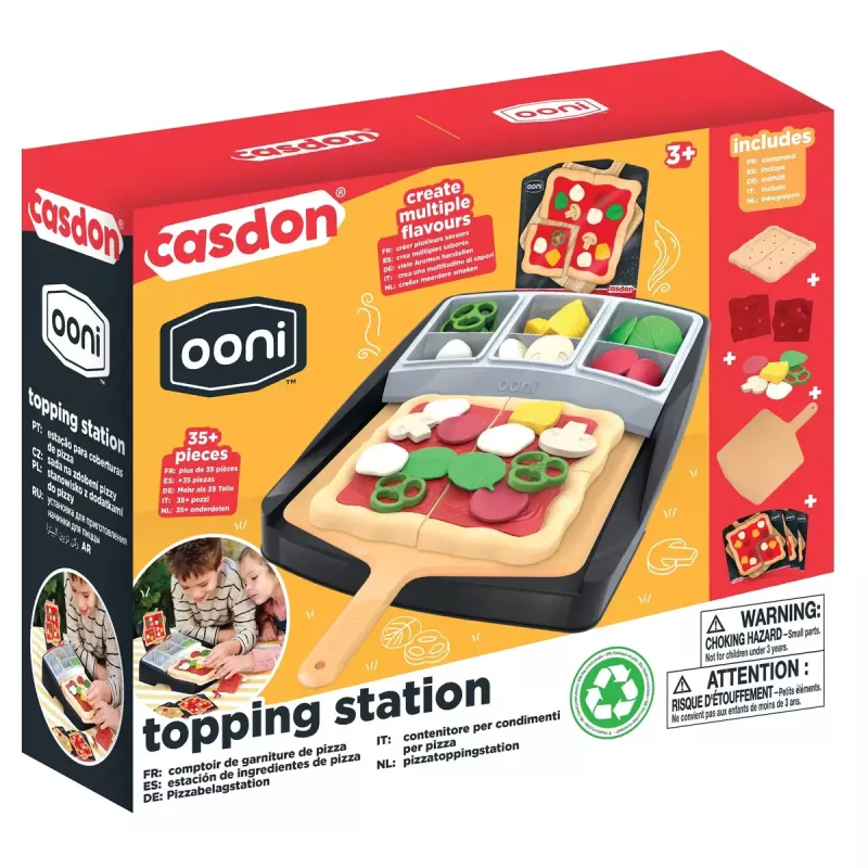 Conjunto de brincar de preparação de pizza Ooni 79150 com acessórios para fazer pizza