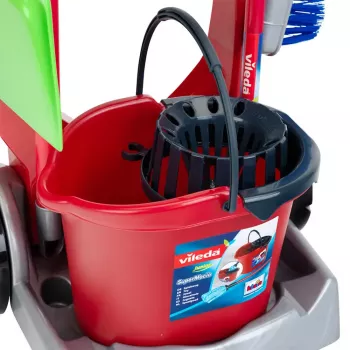 Brinquedo de balança de limpeza infantil da theo klein, modelo 6875 — conjunto de limpeza de brincar da marca Vileda