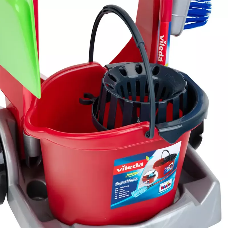 Brinquedo de balança de limpeza infantil da theo klein, modelo 6875 — conjunto de limpeza de brincar da marca Vileda