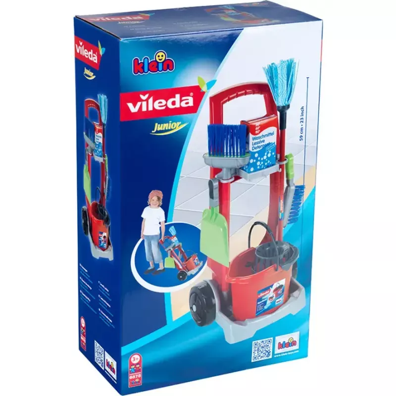 Brinquedo de balança de limpeza infantil da theo klein, modelo 6875 — conjunto de limpeza de brincar da marca Vileda