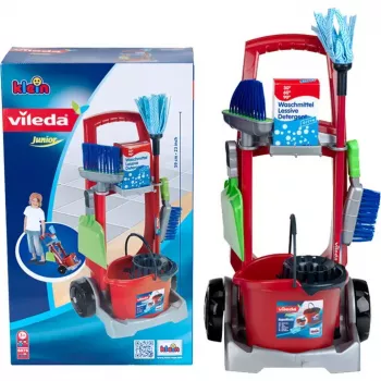 Brinquedo de balança de limpeza infantil da theo klein, modelo 6875 — conjunto de limpeza de brincar da marca Vileda