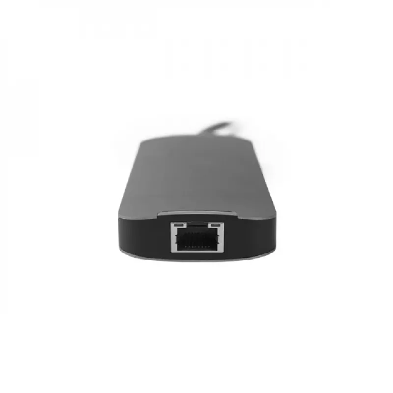 Chieftec DSC-901 estação de ancoragem USB-C, USB 3.2 Gen 1, HDMI, Gigabit LAN, 2x USB-A, 2x USB-C, titânio