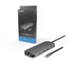 Chieftec DSC-901 estação de ancoragem USB-C, USB 3.2 Gen 1, HDMI, Gigabit LAN, 2x USB-A, 2x USB-C, titânio