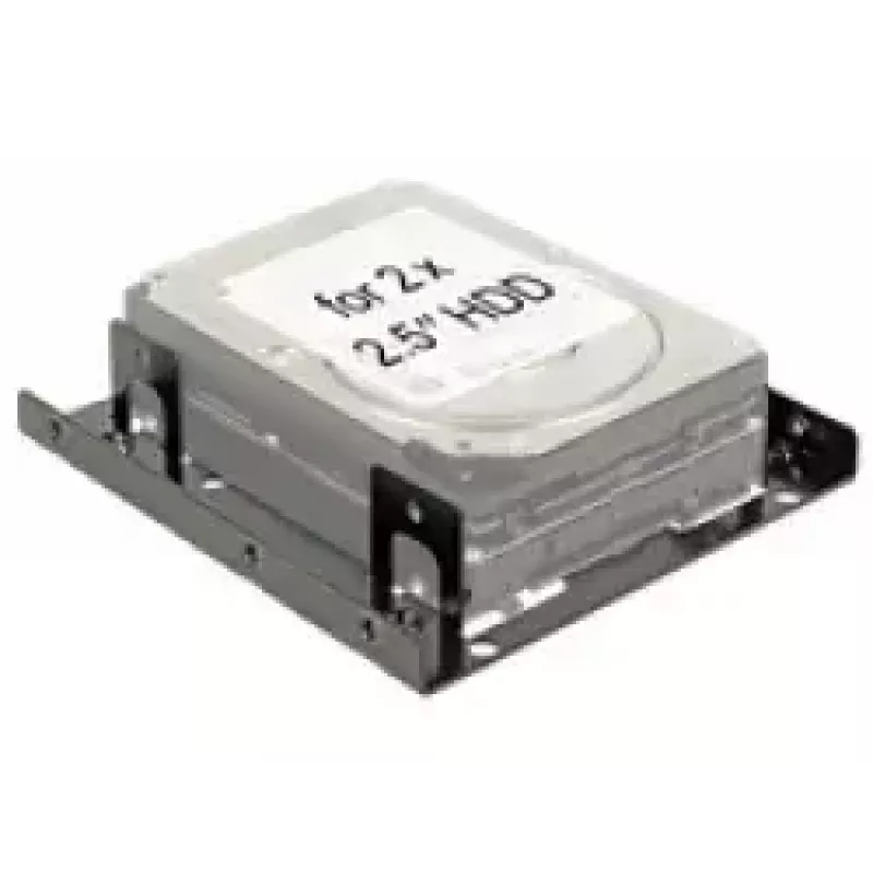 Moldura de montagem DeLOCK 18210 de 3,5 polegadas para 2 x 2,5 polegadas HDD/SSD, preta