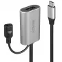 Extensão ativa USB 3.2 Gen 1 C/A Lindy 5m, 5 m, USB C, USB A, USB 3.2 Gen 1 (3.1 Gen 1), prateado
