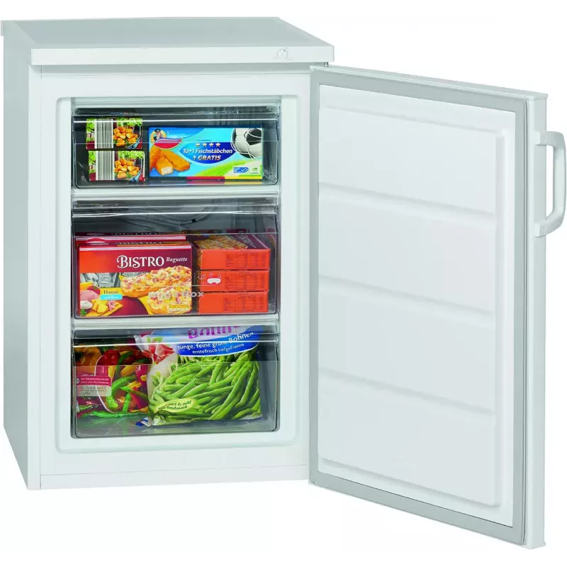 Congelador BOMANN GS 2196.1 — 85 L, classe D, 3 gavetas, porta reversível, 10 kg/24h