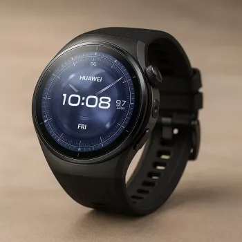 Smartwatch HUAWEI WATCH 5 — redondo 46 mm, ecrã de 1,38 polegadas, GPS, Bluetooth, rede móvel, preto