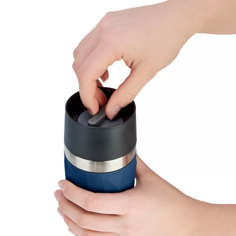 EMSA Caneca de viagem Compact 300 ml azul, aço inoxidável
