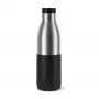 EMSA Bludrop Sleeve N3111100 garrafa de água uso diário 700 ml aço inoxidável preto, aço inoxidável