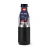 EMSA Bludrop Sleeve N3111100 garrafa de água uso diário 700 ml aço inoxidável preto, aço inoxidável
