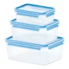 EMSA 508567 caixa de armazenamento de alimentos retangular transparente 3 unid.