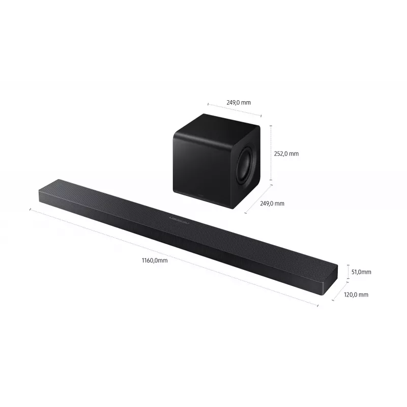 Samsung HW-QS710GF preto 3.1.2 canais