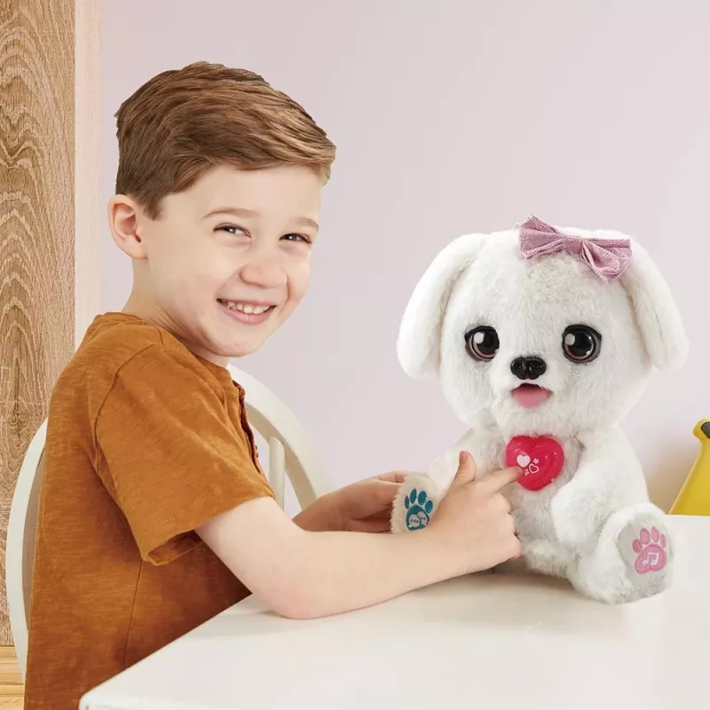 Peluche VTech Schlecki o cachorrinho fofinho — cachorrinho de peluche interativo da VTech