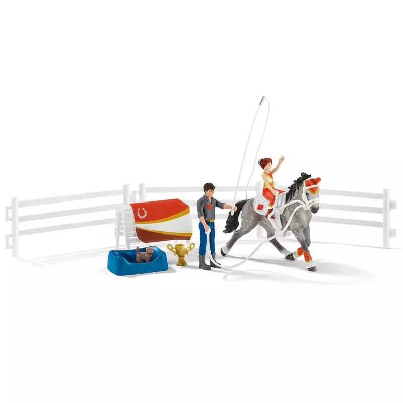 Conjunto de brinquedo Schleich HORSE CLUB Conjunto de volteio da Mia