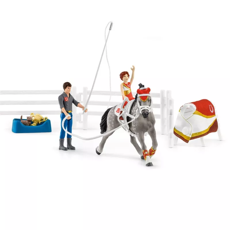 Conjunto de brinquedo Schleich HORSE CLUB Conjunto de volteio da Mia