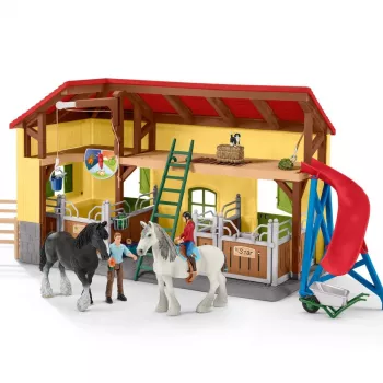 schleich FARM WORLD Estábulo de cavalos, quinta, animais da quinta / brinquedo de quinta, 3 anos, multicolor, plástico
