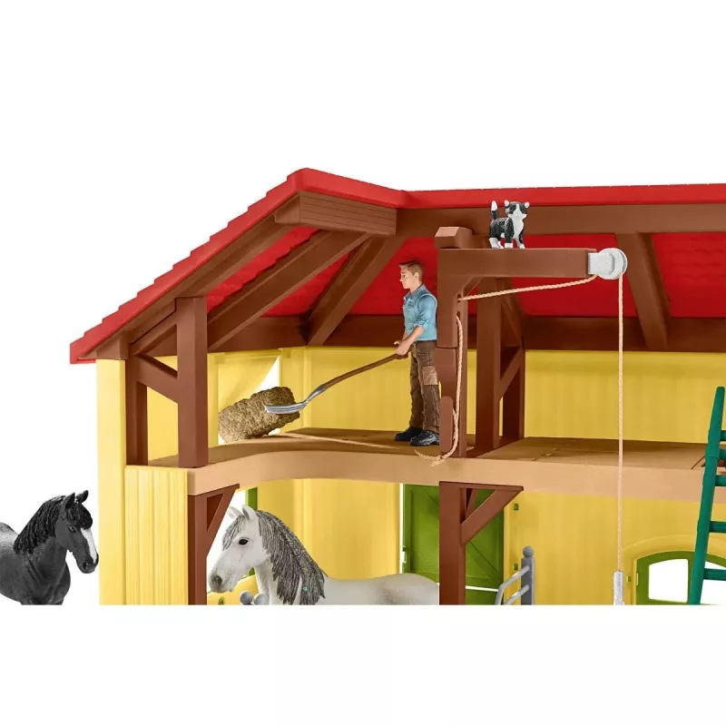 schleich FARM WORLD Estábulo de cavalos, quinta, animais da quinta / brinquedo de quinta, 3 anos, multicolor, plástico