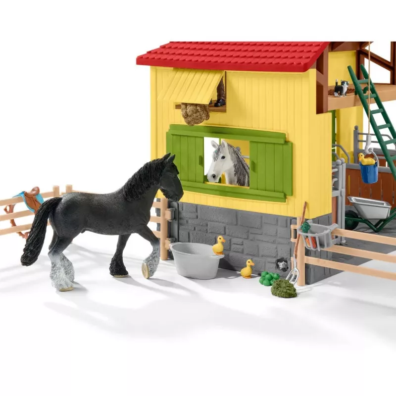 schleich FARM WORLD Estábulo de cavalos, quinta, animais da quinta / brinquedo de quinta, 3 anos, multicolor, plástico