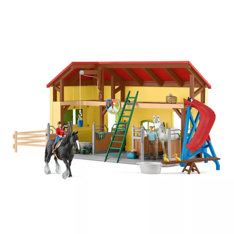 schleich FARM WORLD Estábulo de cavalos, quinta, animais da quinta / brinquedo de quinta, 3 anos, multicolor, plástico