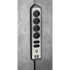 Régua de tomadas Brennenstuhl 1153590610 2 m 6 tomadas AC interior preto prateado