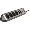 Régua de tomadas Brennenstuhl 1153590610 2 m 6 tomadas AC interior preto prateado