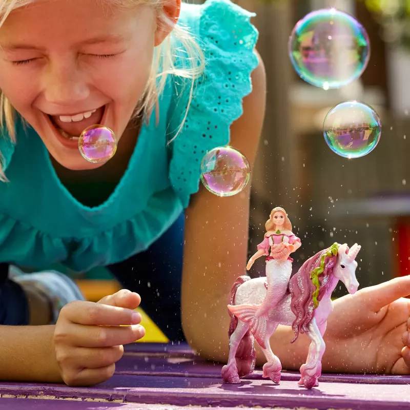 Brinquedo Schleich BAYALA Sereia Feya em unicórnio subaquático