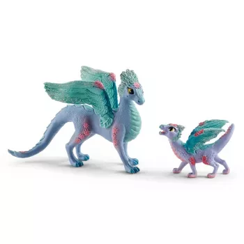 Figura Schleich BAYALA Blossom dragão mãe e filho