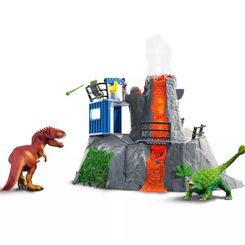 Schleich Dinossauro Acampamento Base de Expedição ao Vulcão multicolor 42564