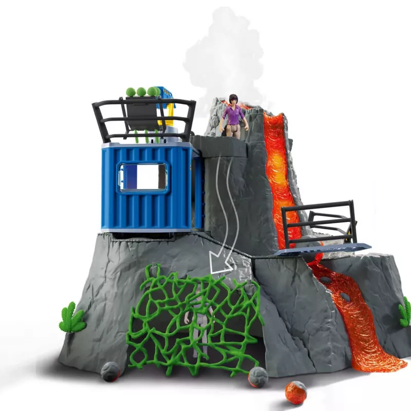 Schleich Dinossauro Acampamento Base de Expedição ao Vulcão multicolor 42564