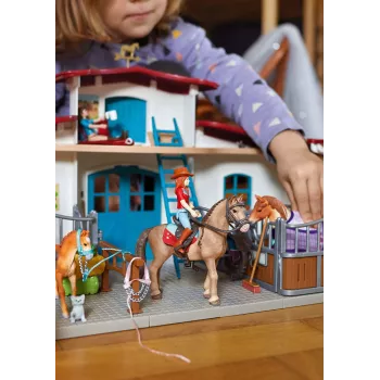 schleich HORSE CLUB Centro Equestre à Beira do Lago, Quinta, Estábulo, Cavalos, 5 ano(s), Multicolor, Plástico